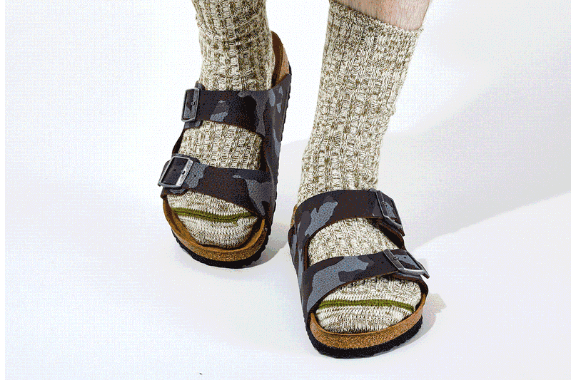 Leather Sandals with Socks