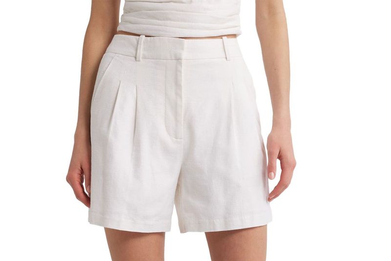 Linen-Blend Shorts