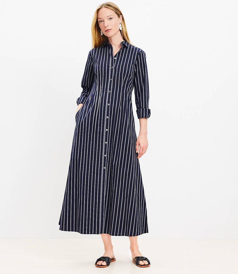 Vertical Striped Maxi Dress