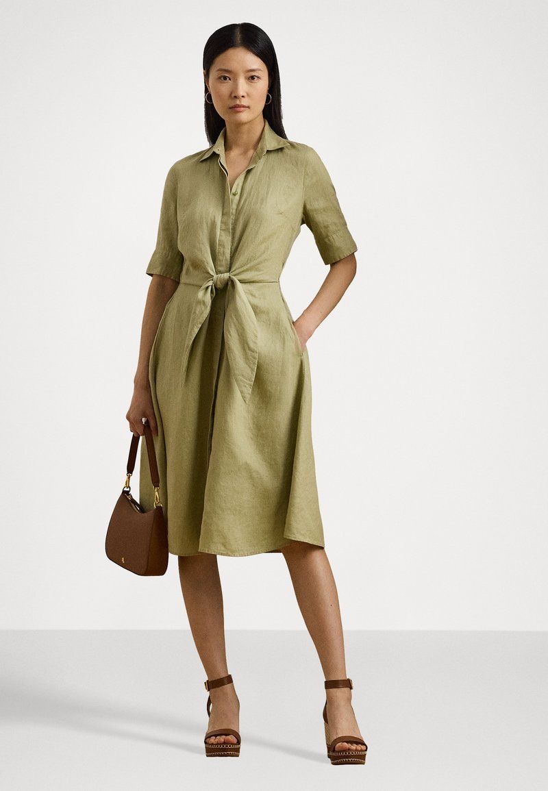 Shirt Dress with Self-Belt