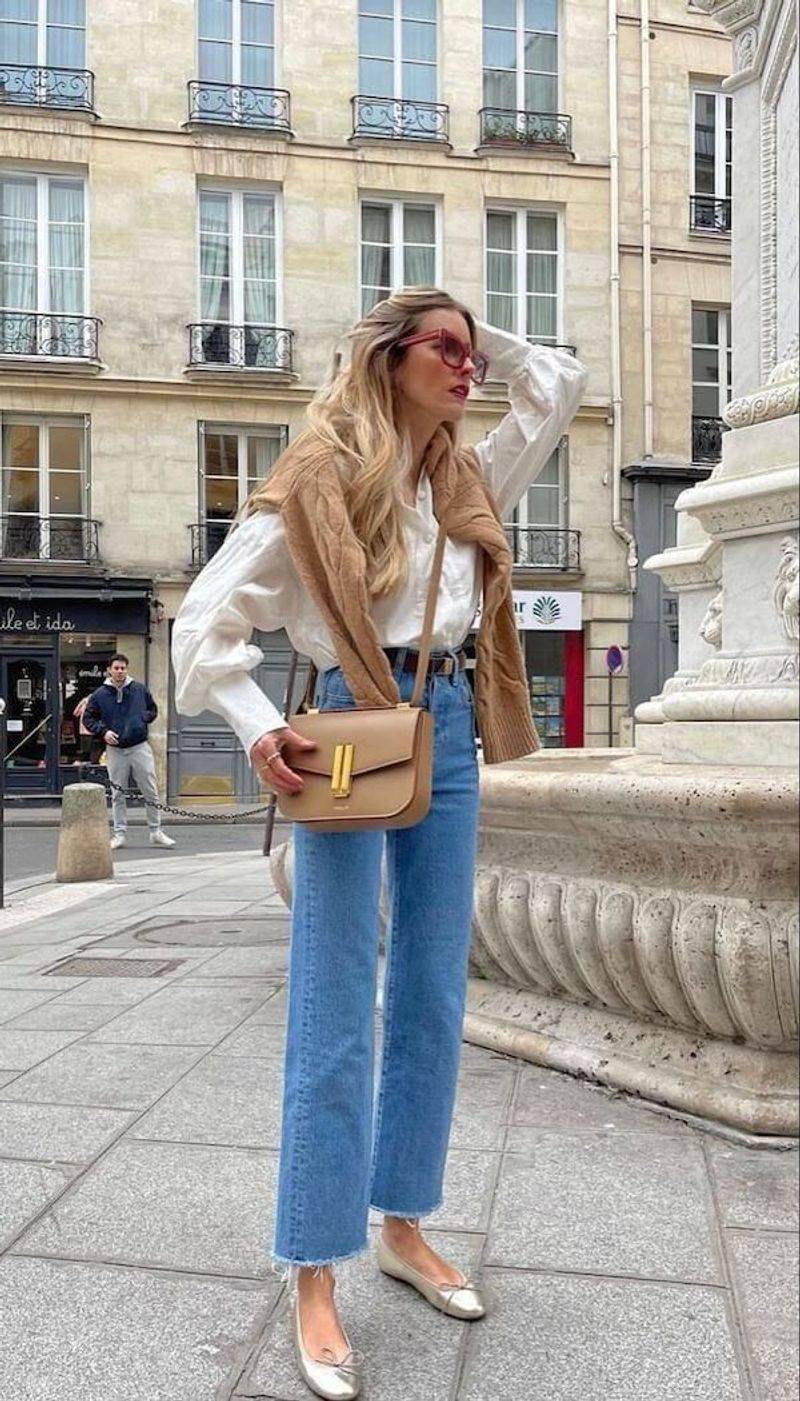 Try Instead: Modern Ballet Flats with Slim Straight Jeans