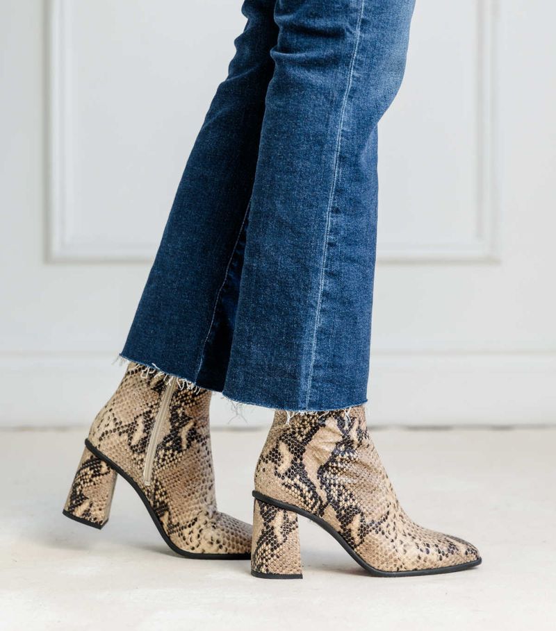 Try Instead: Block Heels with Kick-Flare Jeans