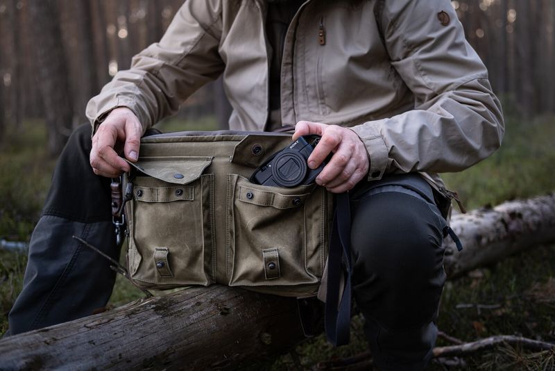 Compact Camera In Crossbody Bag