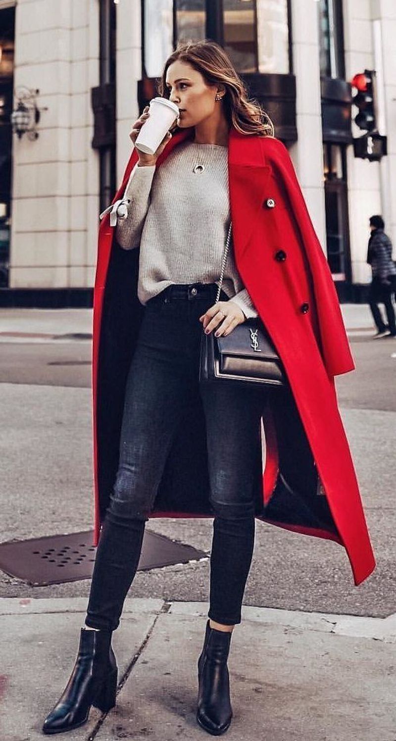 Cardinal Red Trench Coat