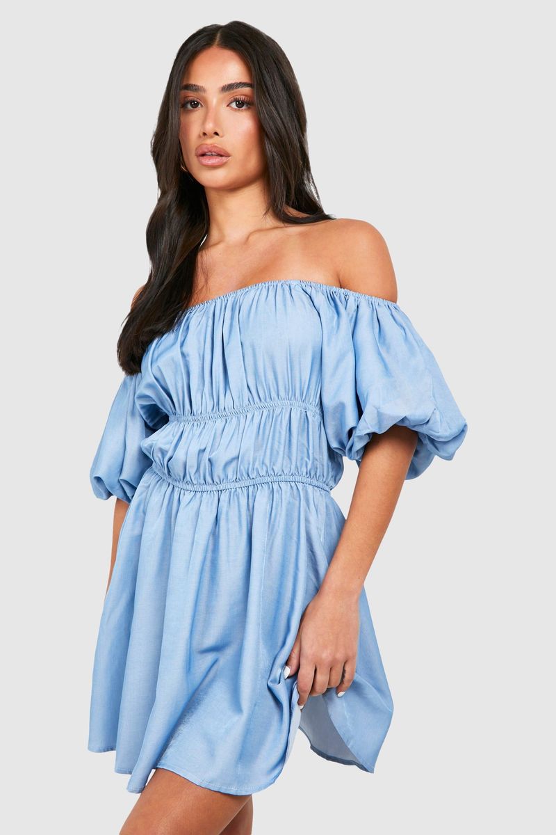 Chic Chambray Off-Shoulder