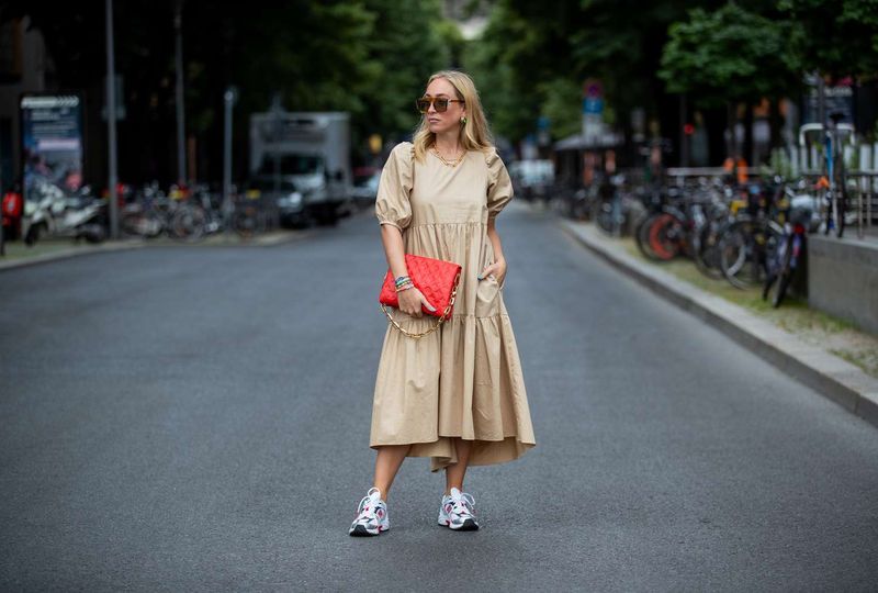 Shirt Dress & Statement Sneakers