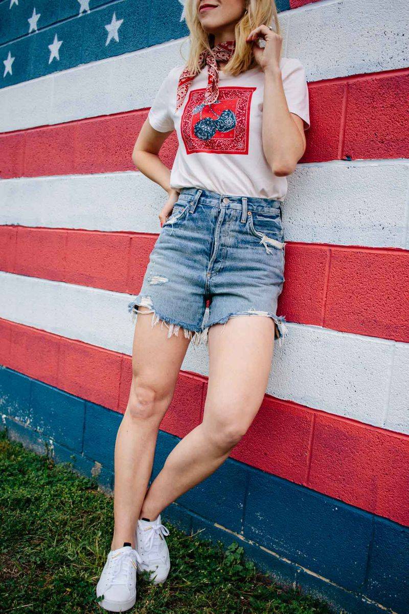 Elevated American Flag Tee