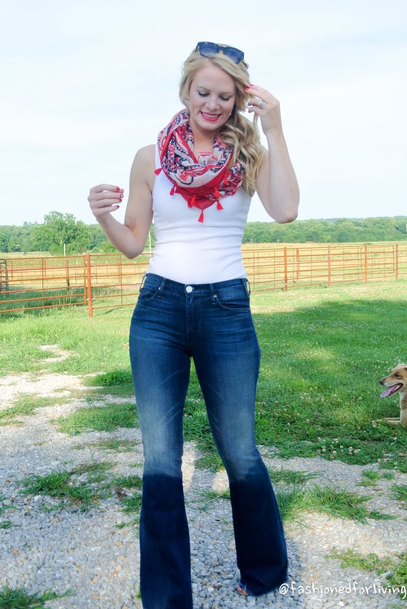Classic White Tee and Blue Jeans