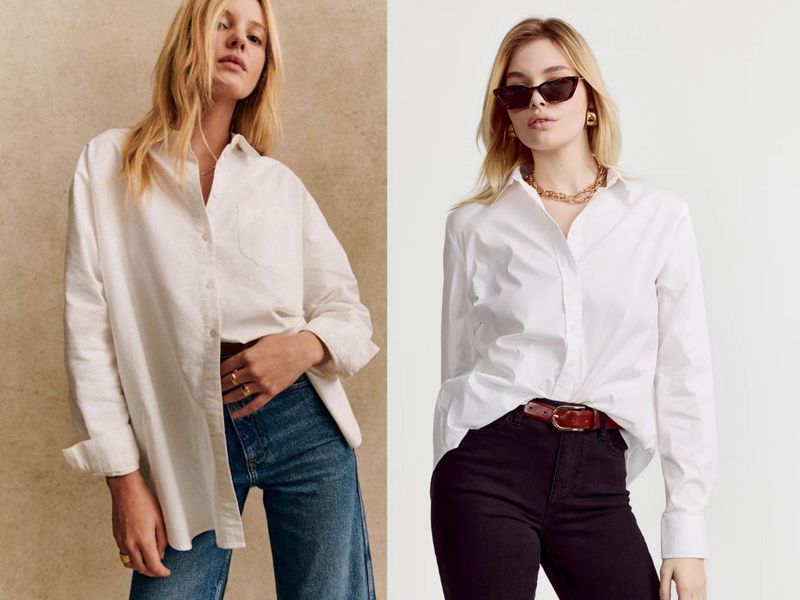 Crisp White Button-Down