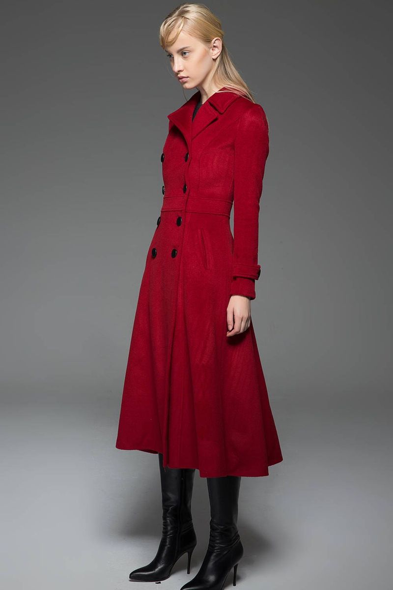 Tailored Wool-Blend Coat With Clean Lines