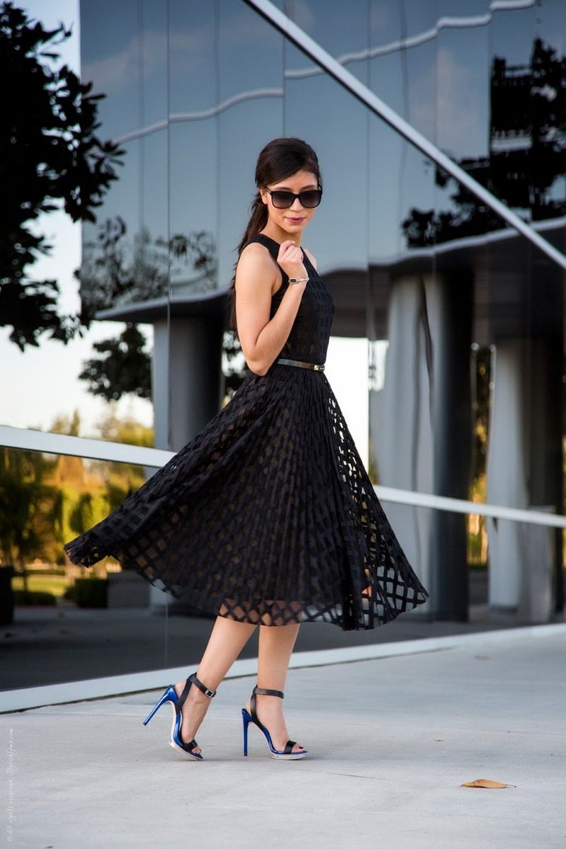 Ankle-Strap Sandals with Midi Dresses: The Double Chopper