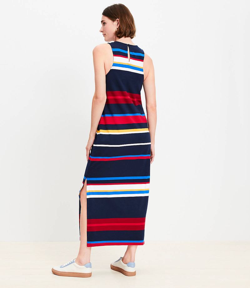 Tea-Length Dresses with Horizontal Details