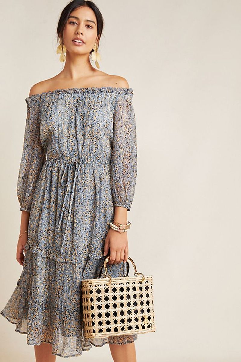Off-Shoulder Peasant Dress