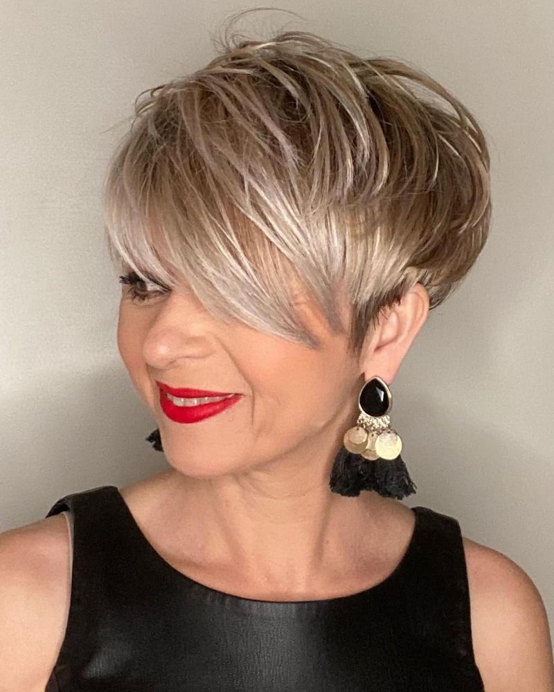 Blonde Pixie with Dark Roots
