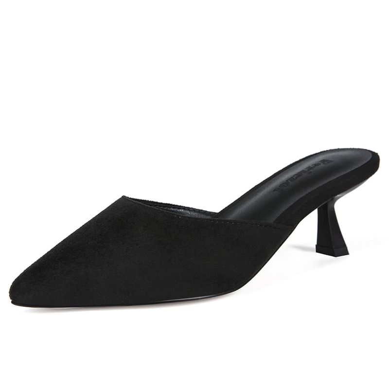 Backless Mules With Slippery Insoles