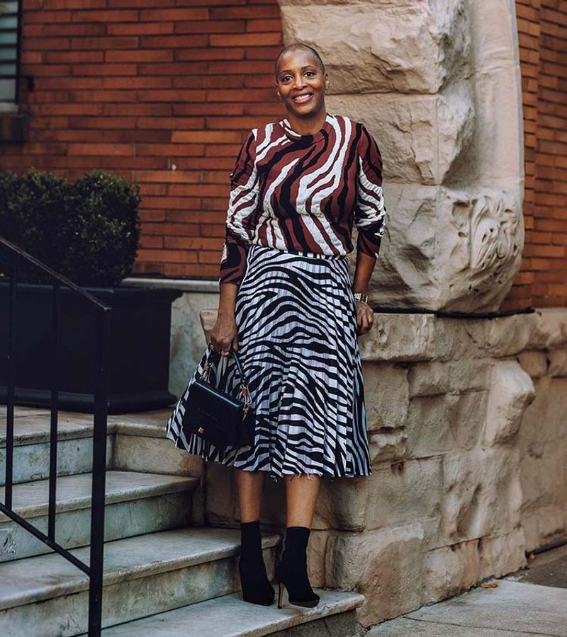 Print Mixing with Pleated Base