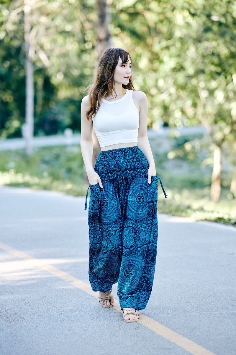 Patterned Harem Pants