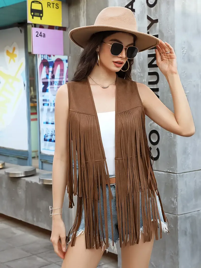 Fringed Suede Vests