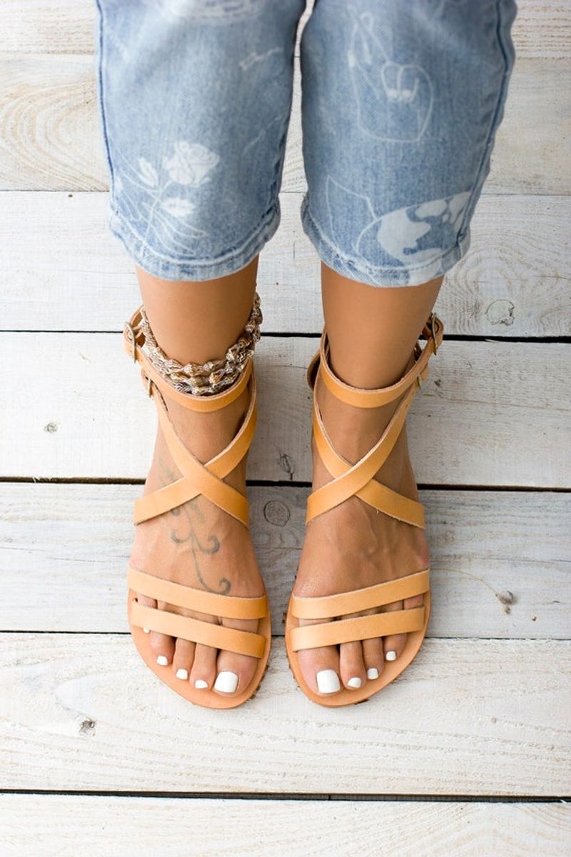Concho Belt-Inspired Strappy Sandals