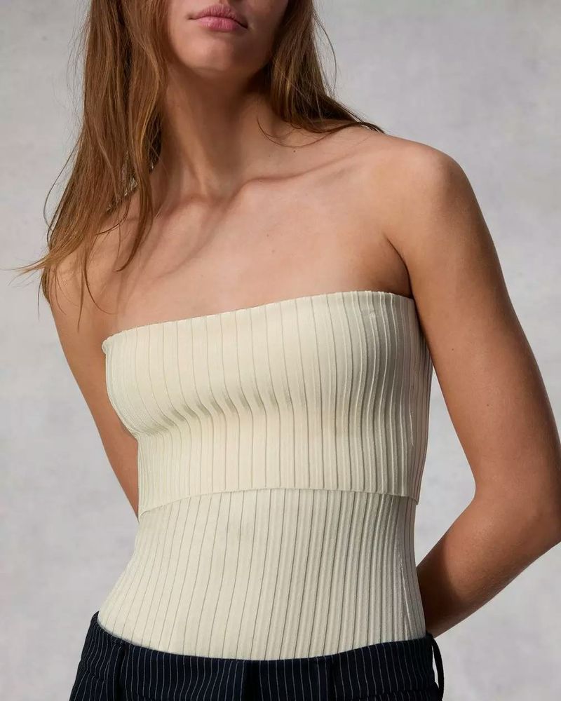 Ribbed Bandeau Tops