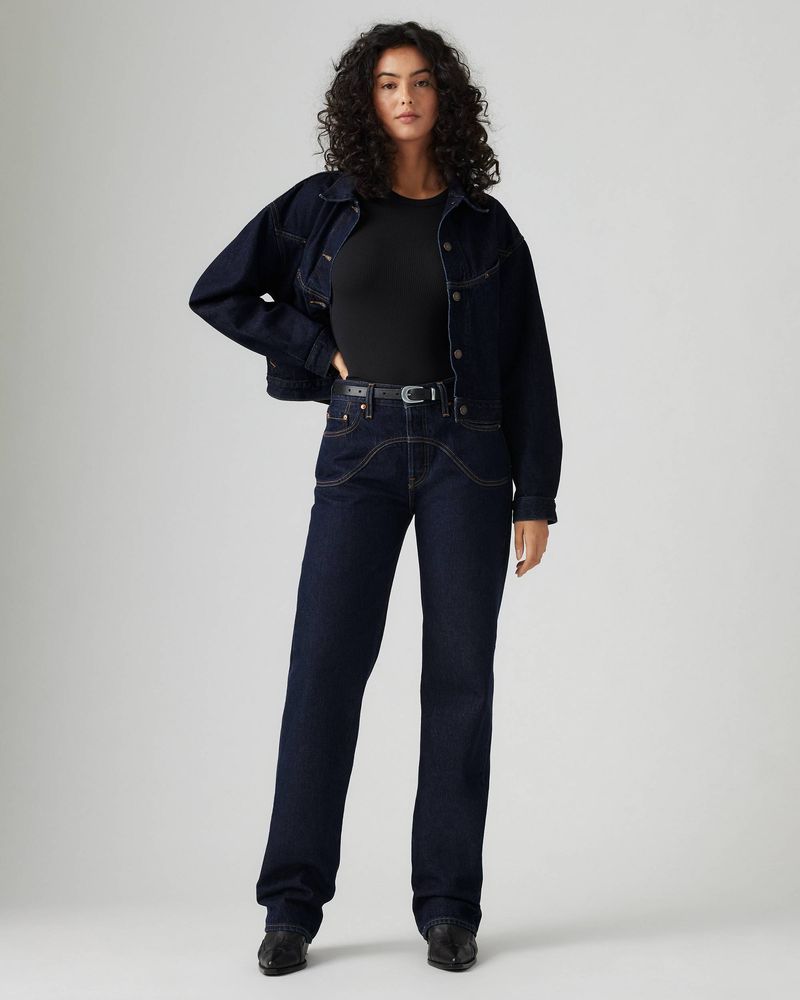 Dark Wash Straight-Leg Jeans