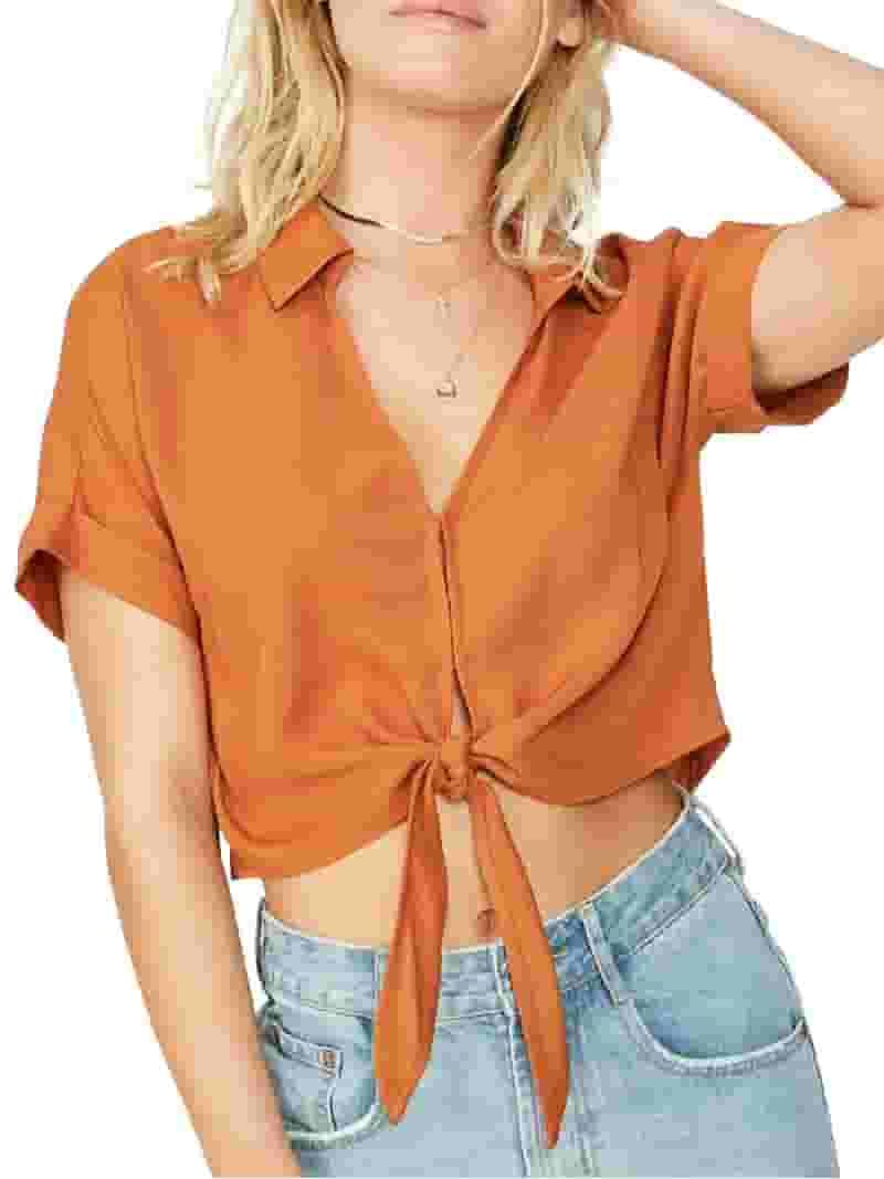 Tie-Front Crop Top