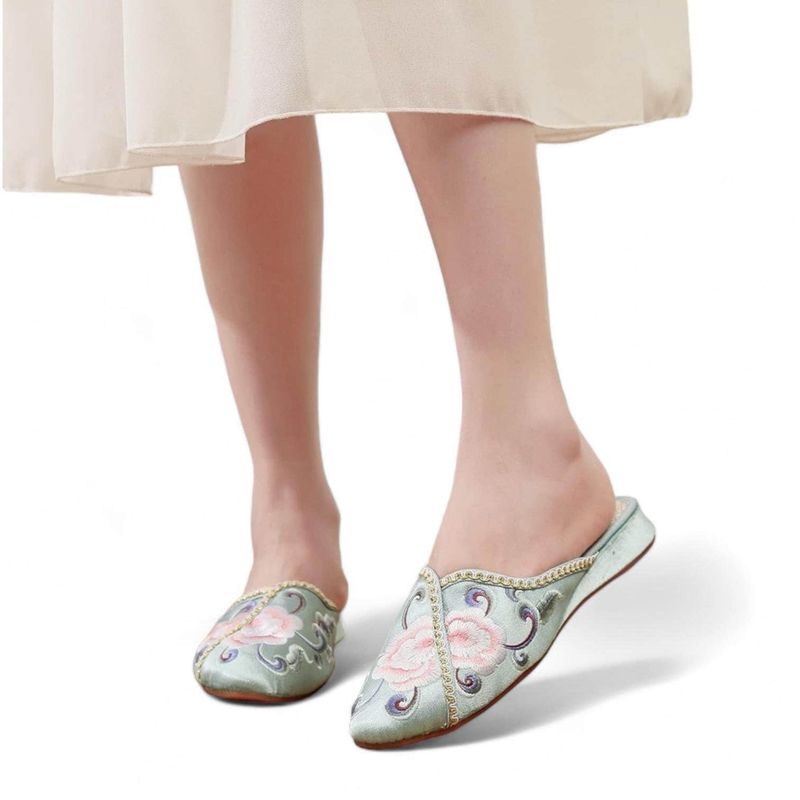 Embroidered Mules