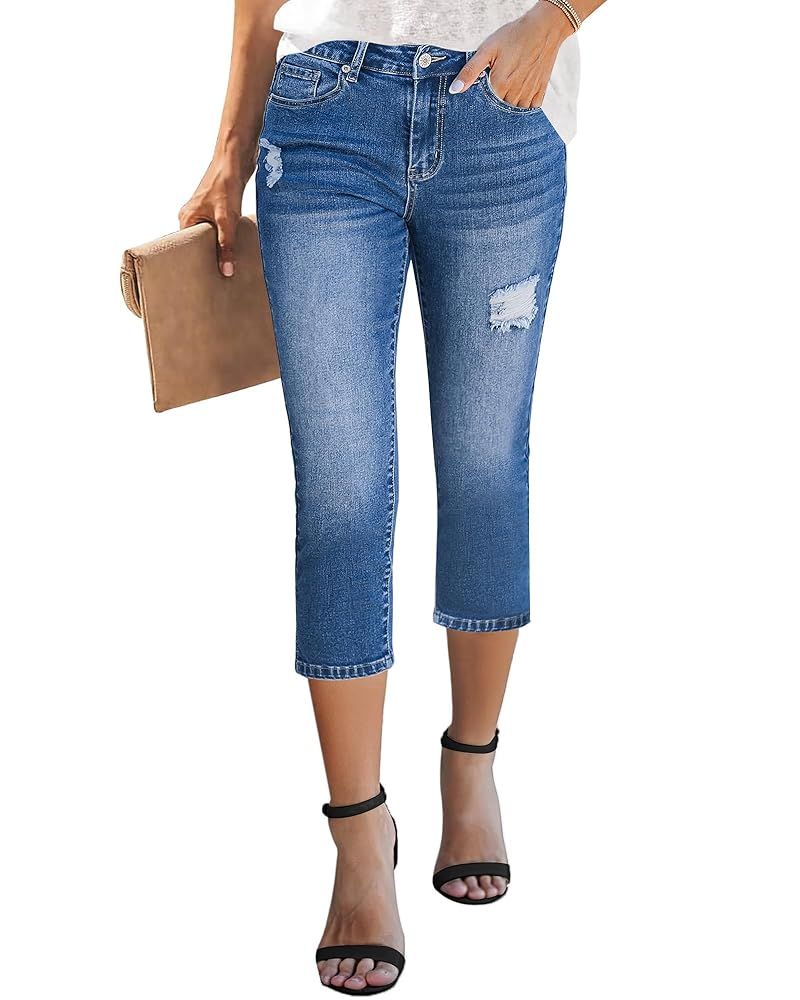 Stretch Denim Capris