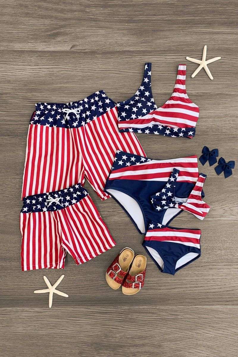 CROWD-PLEASER: American Flag Swimsuit