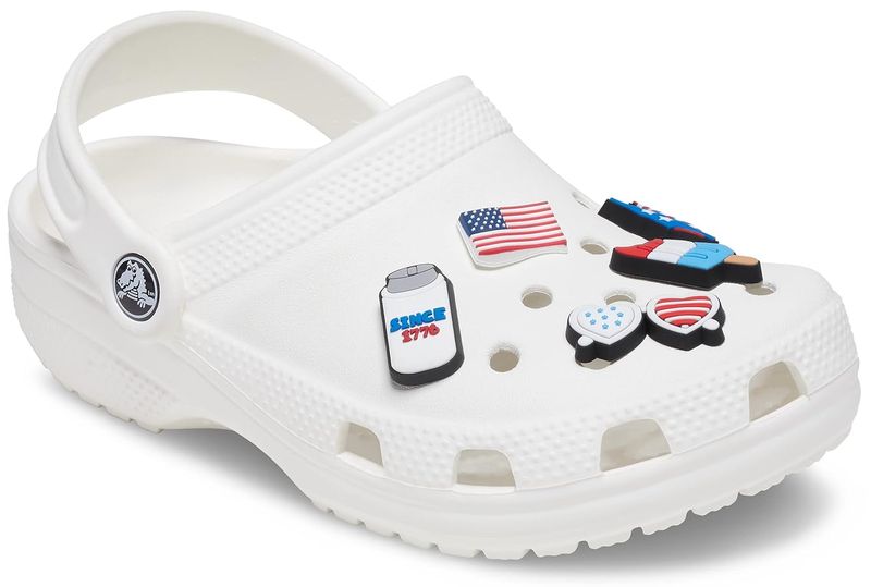 Flag Crocs With Patriotic Jibbitz