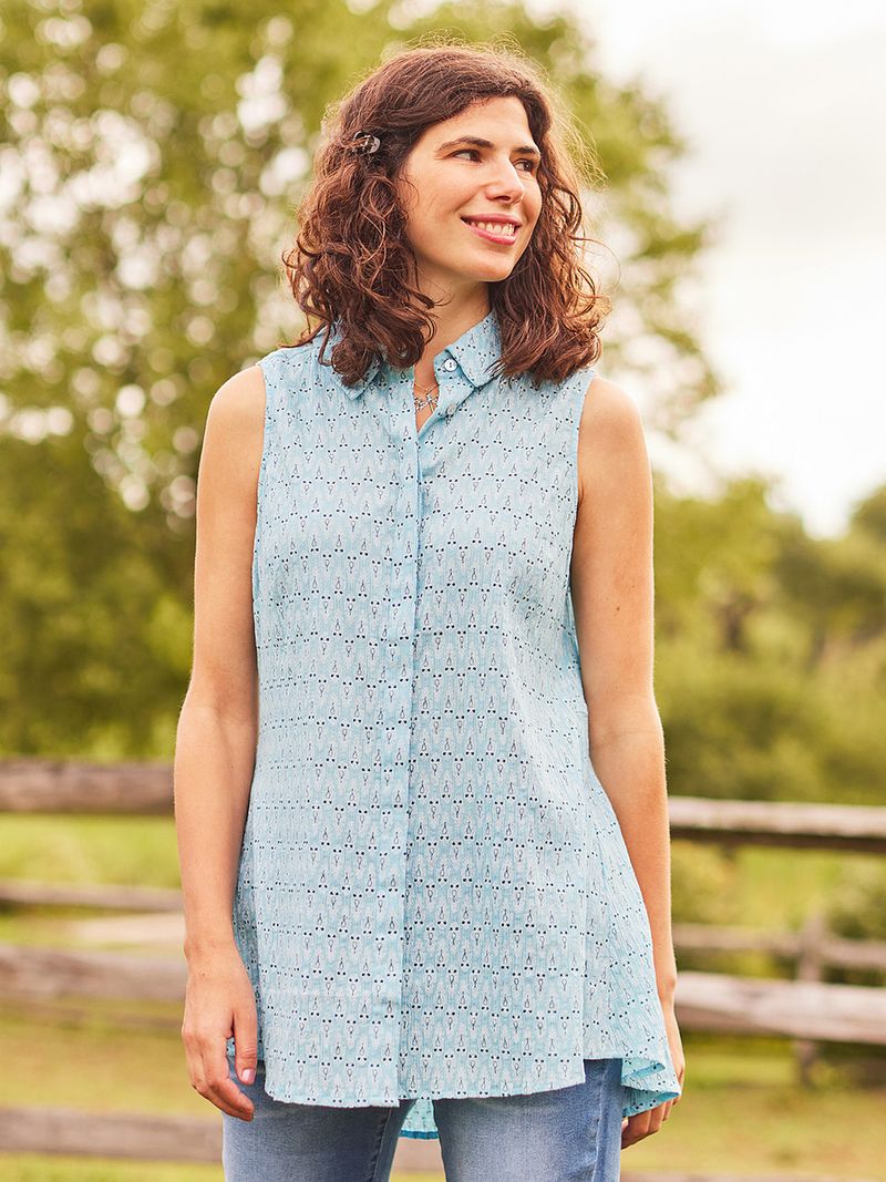 Sleeveless Cotton Tunic