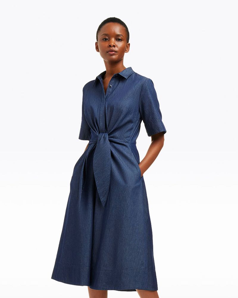 Belted Shirtdress + Comfortable Flats