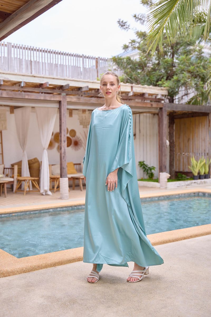 Gauzy Kaftan With Tassel Trim