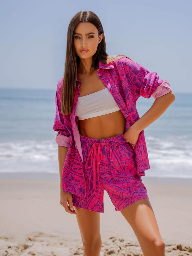 Linen Shorts & Cropped Bralette