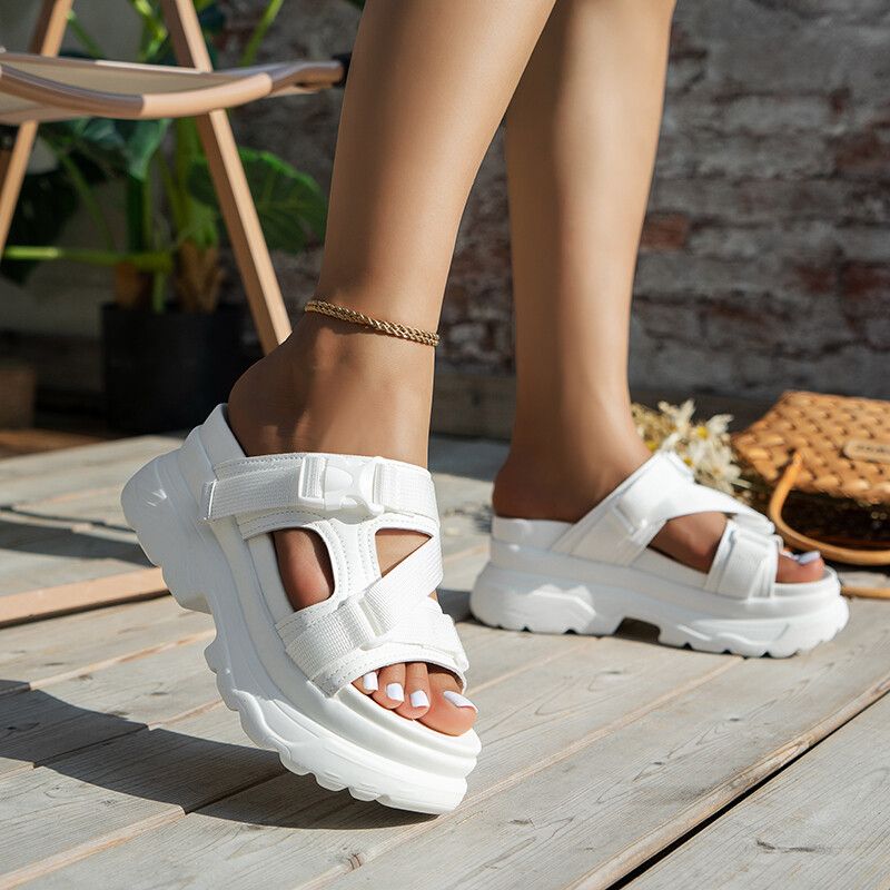 Platform Slide Sandals