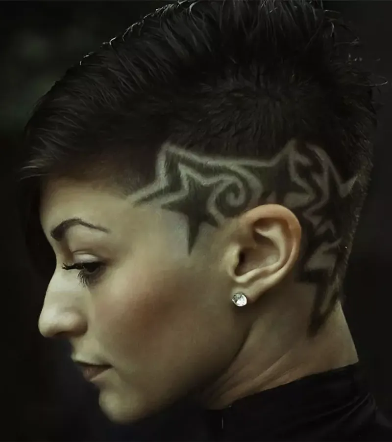 Shaved Design Pixie