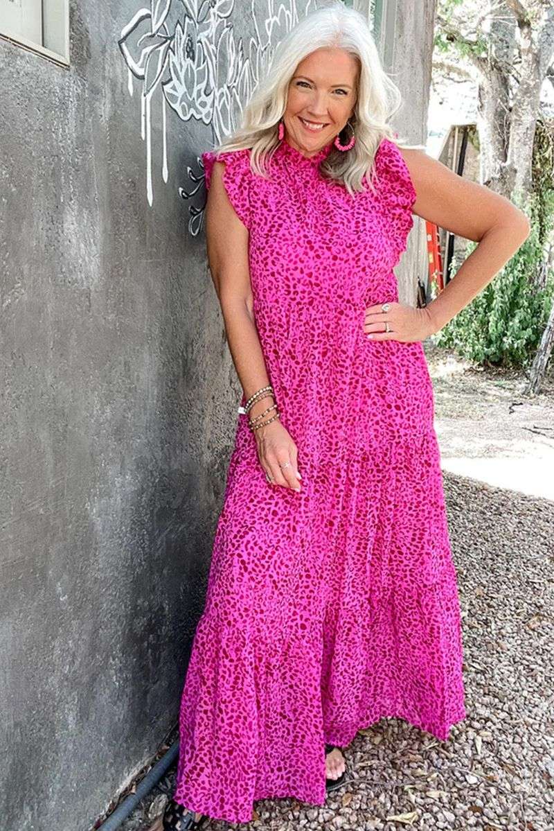 Pink Short-Sleeve Maxi