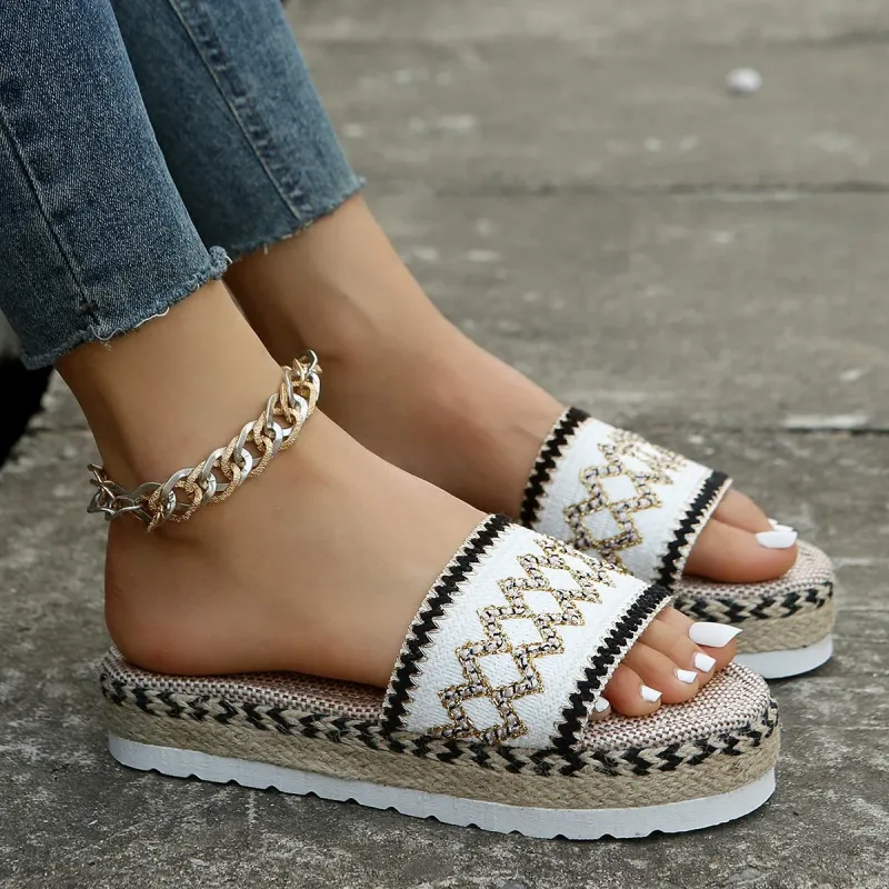 Canvas Espadrille Platforms