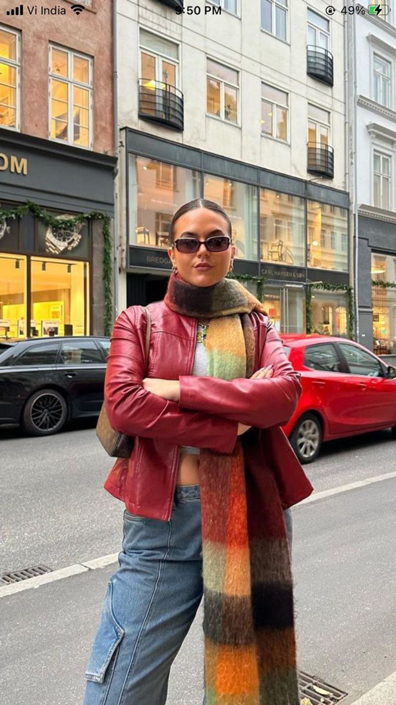 Crimson Leather Jacket