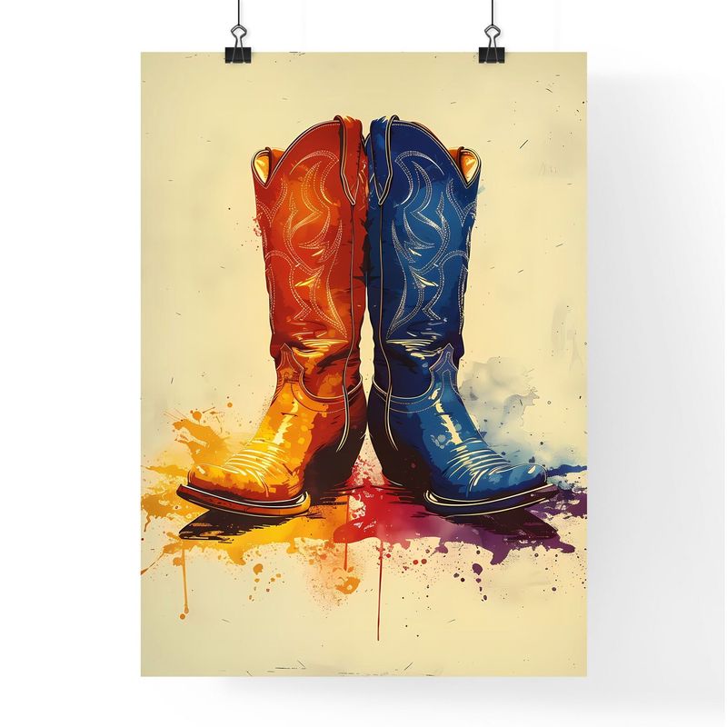 Colorful Painted Boots