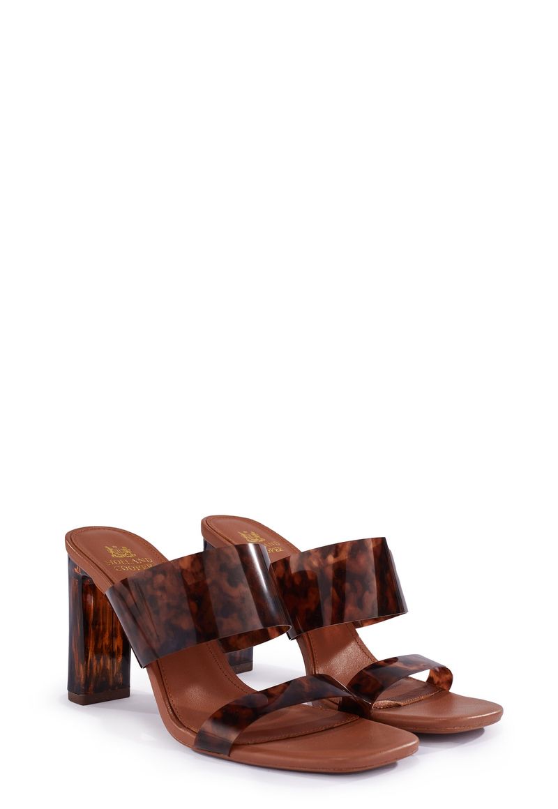 Tortoiseshell-Heeled Mules