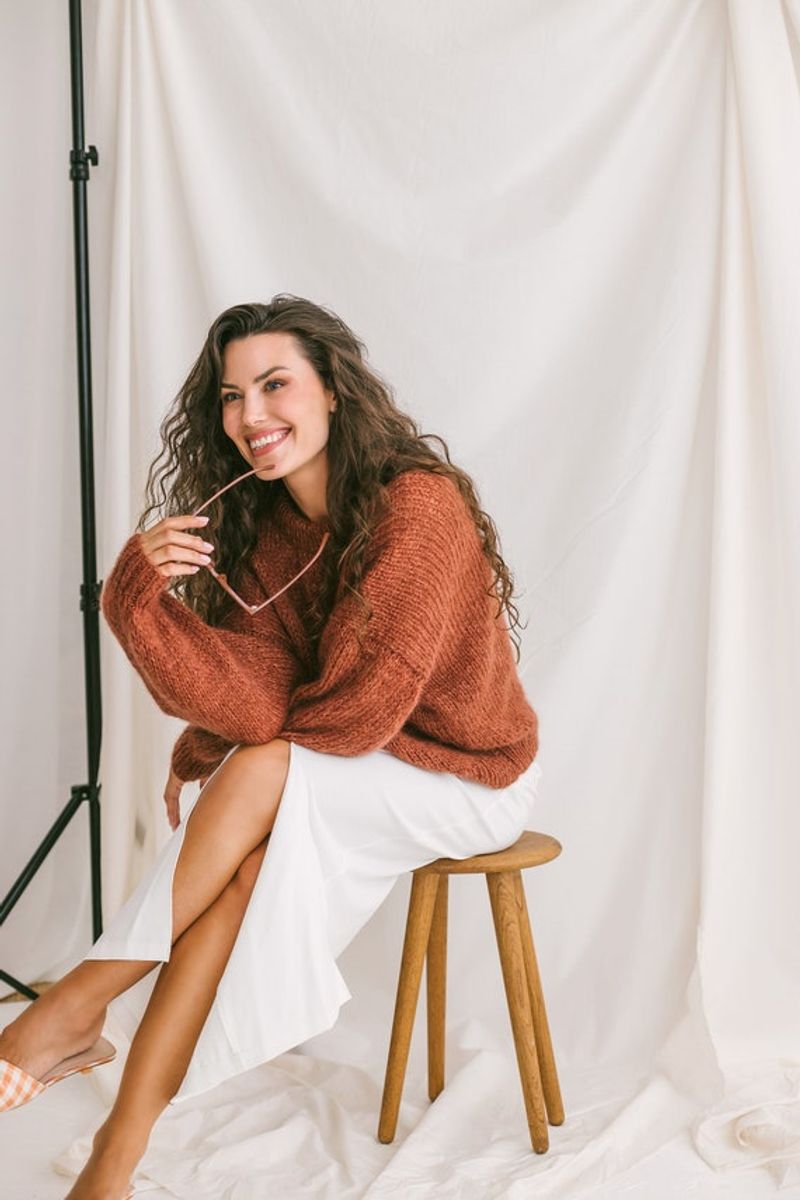 Brick Red Oversized Sweater