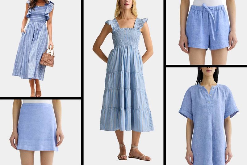 Chambray Two-Piece Set
