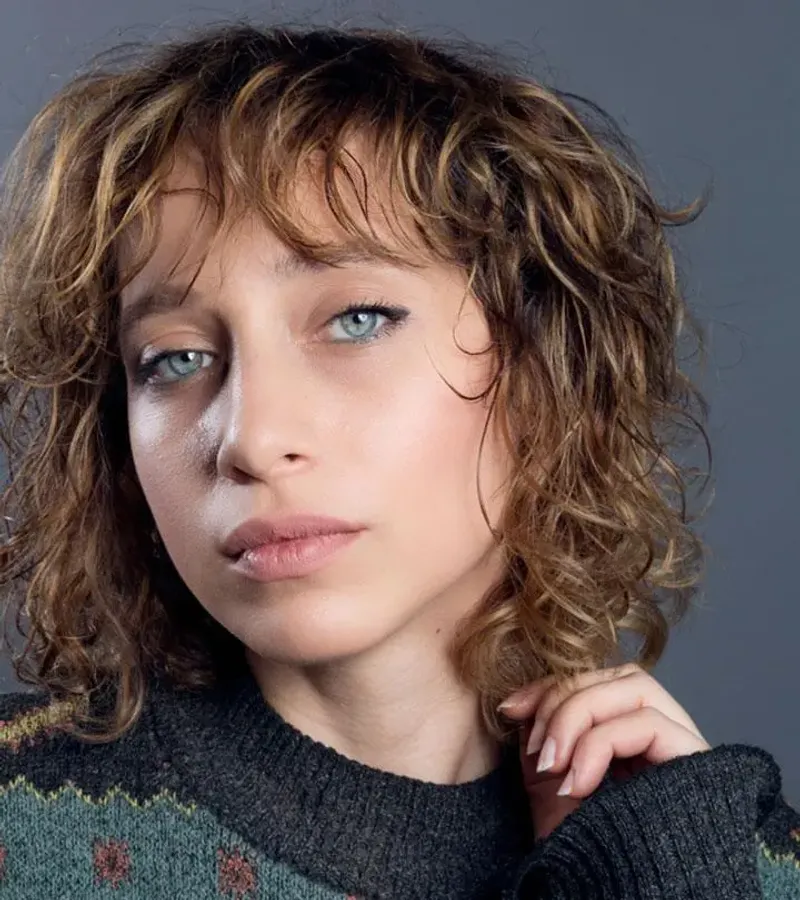 Straight Bangs With Curly Hair