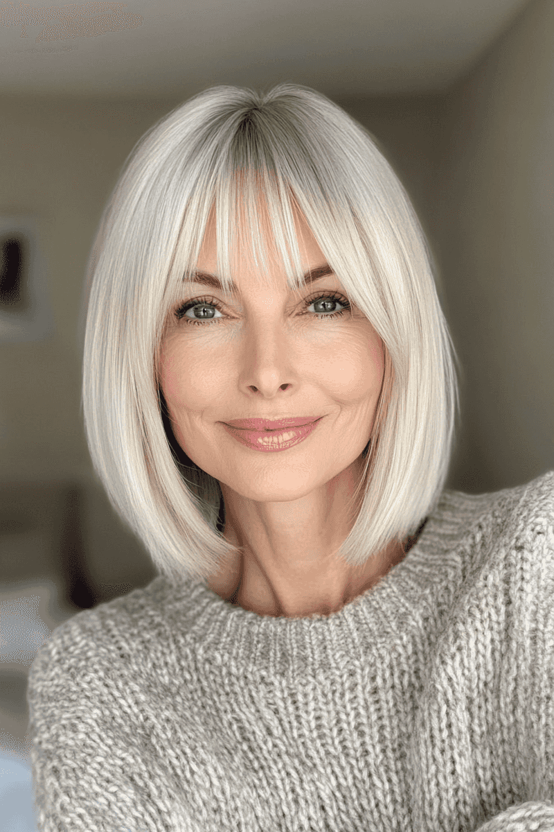 Blunt Bob with Choppy Fringe
