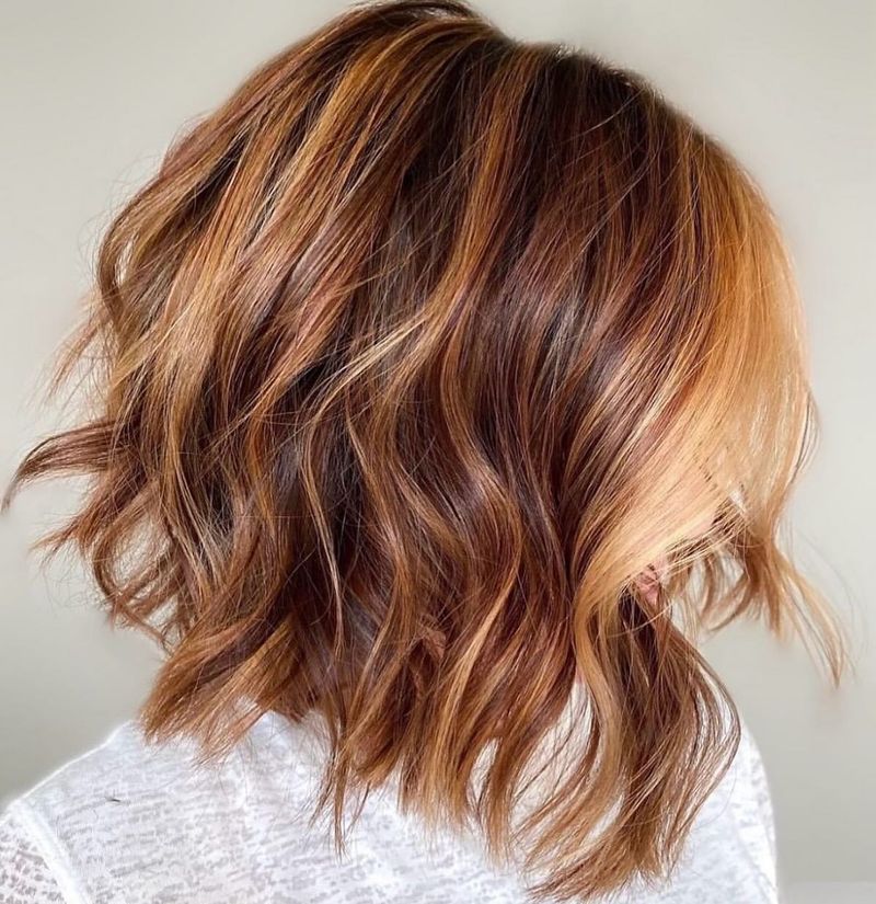 Caramel Highlights Bob