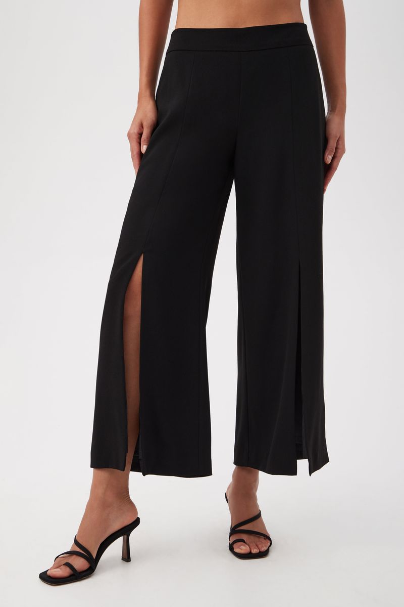 Slim Ankle Pants With Side Slits: The Peek-a-Boo Lengtheners