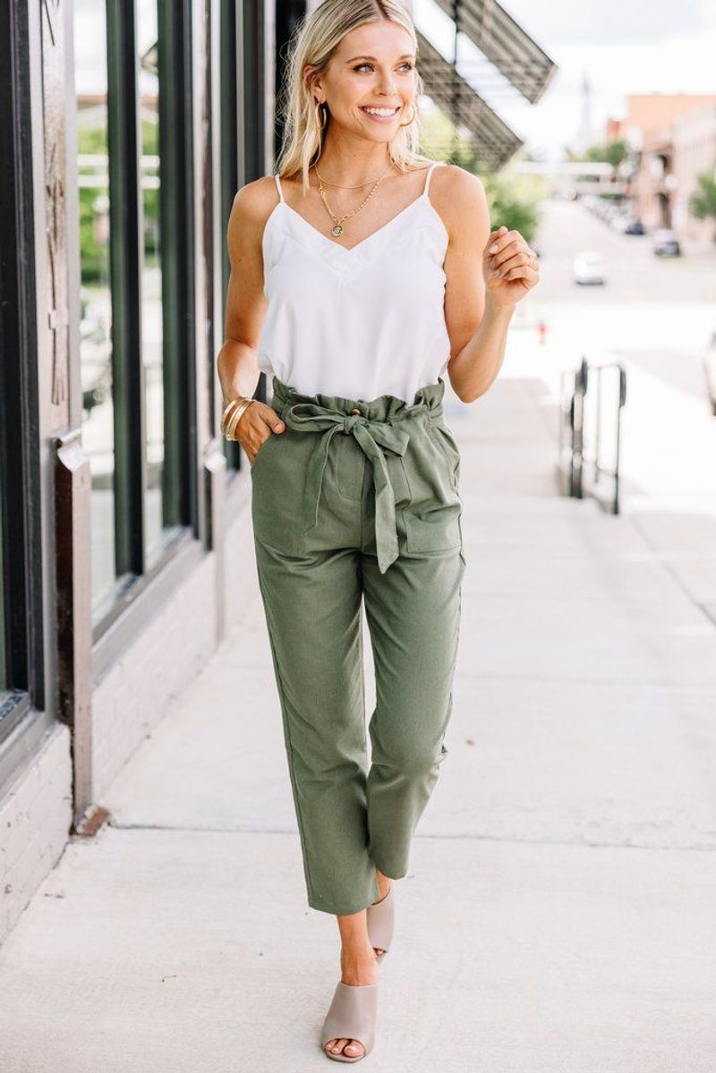 Pleated Paper-Bag Waist Trousers