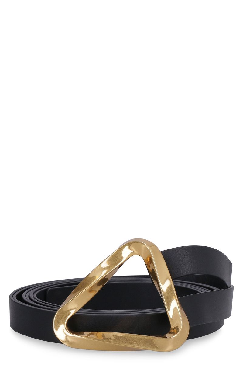 Slim Belt With Architectural Buckle