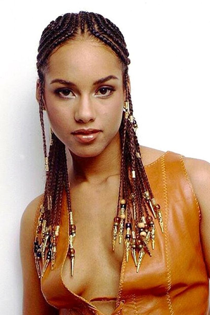 Beaded Braids With Straight Ends